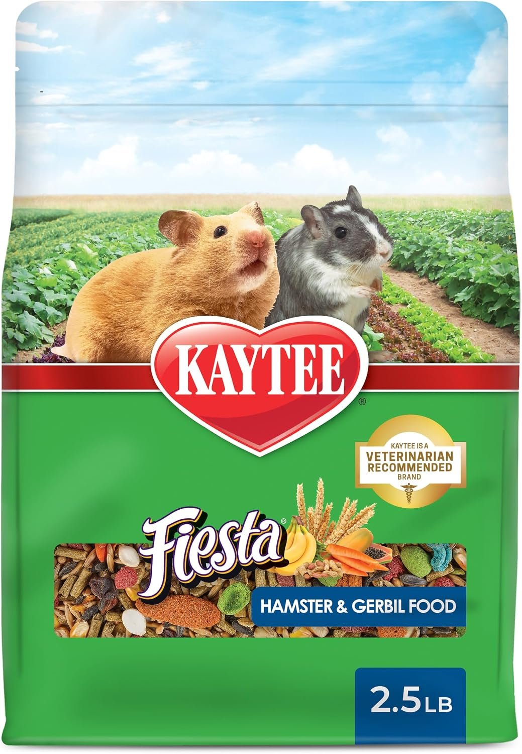 Kaytee Fiesta Mouse & Rat Food, Nutritious and Fun Blend, Supports Dental Health and Digestion, 2 pounds