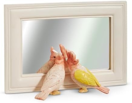 RAZ Imports Mirror with Birds, 8-Inch, Resin, Multicolor
