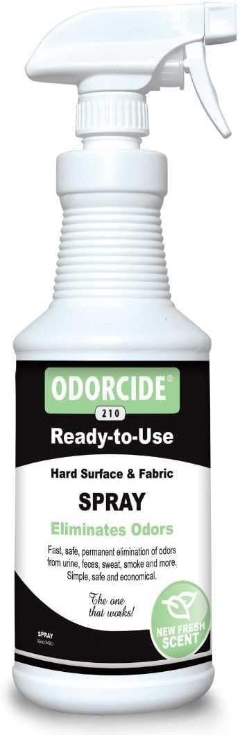 Odorcide Odor Eliminator Spray: Odor Eliminator for Strong Odor on Carpets, Hardwood & More – Smoke, Sweat & Pet Odor Eliminator for Home w/ Non-Enzymatic Formula, 32 Oz (Fresh Scent)