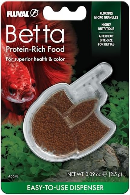 Fluval Betta Pellet Shaker – Betta Fish Food Pellets with Controlled Dispensing Top – Daily Nutrition for Betta Fish – Easy Portion Control Container