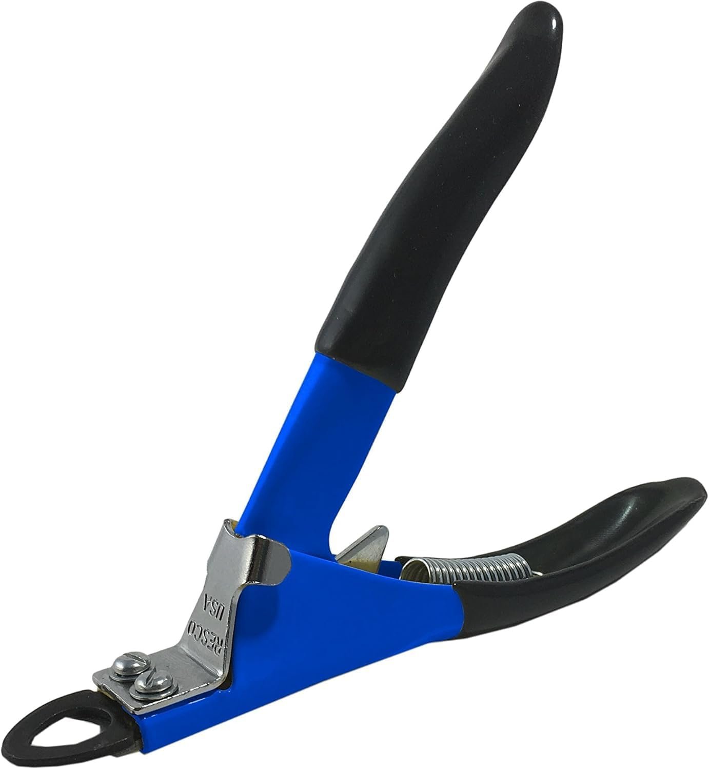 Resco Deluxe Dog Nail Clippers for Small to Medium Dogs – Professional USA-Made Guillotine Trimmer – Heavy Duty Steel, Blue