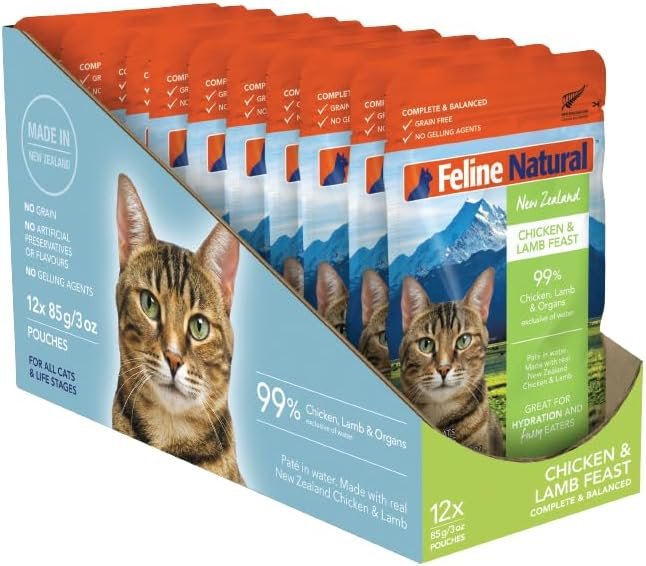 Feline Natural – Variety Pack Grain-Free High-Meat Pouch Cat Food