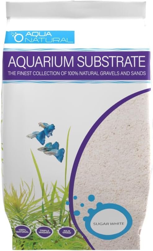 Aqua Natural Substrate, Sugar White Sand, 10lb | Aquascaping, Aquariums, Vivariums, Terrariums