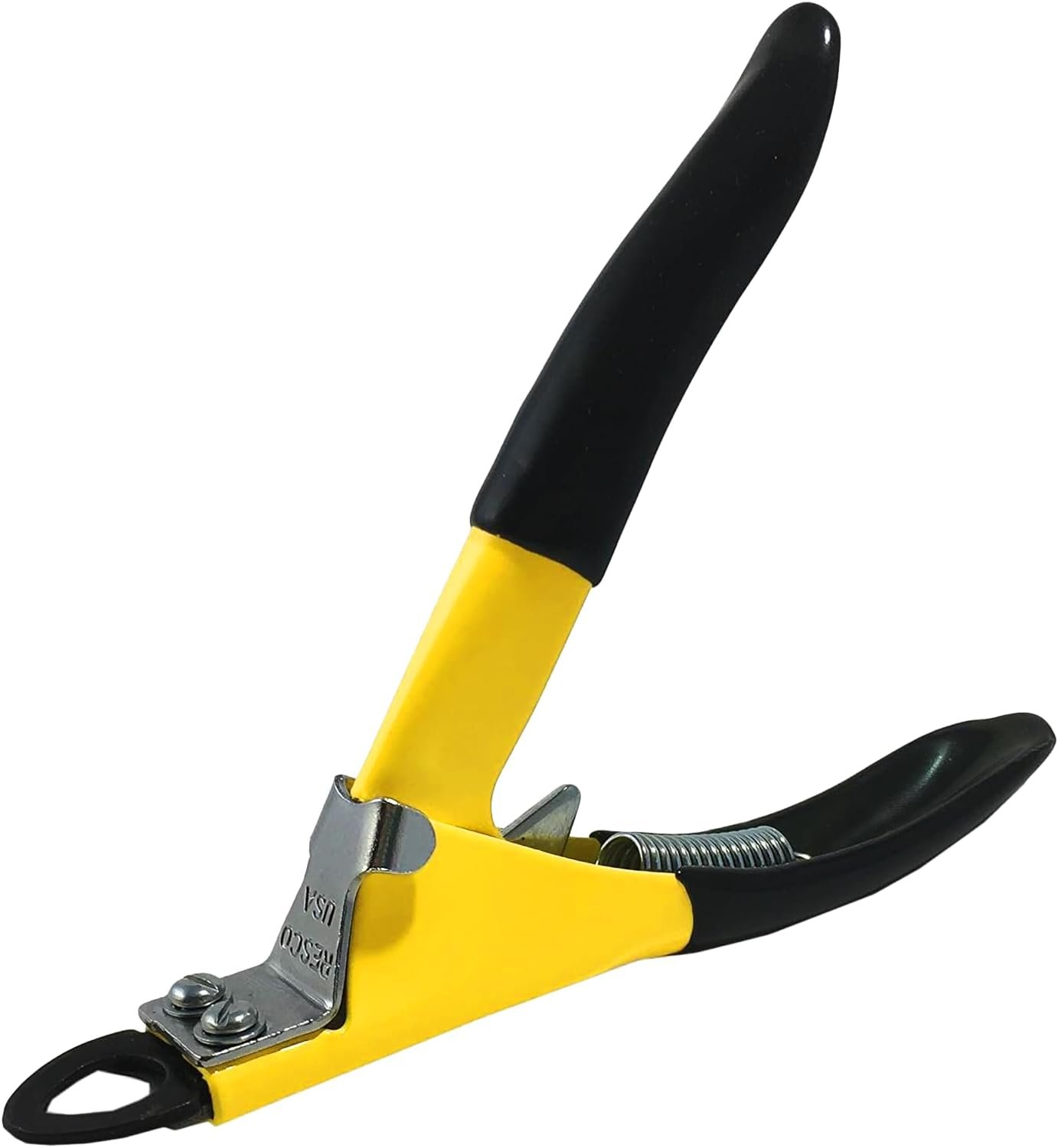 Resco Deluxe Dog Nail Clippers for Large Dogs – Professional USA-Made Guillotine Trimmer – Heavy Duty Steel, Yellow