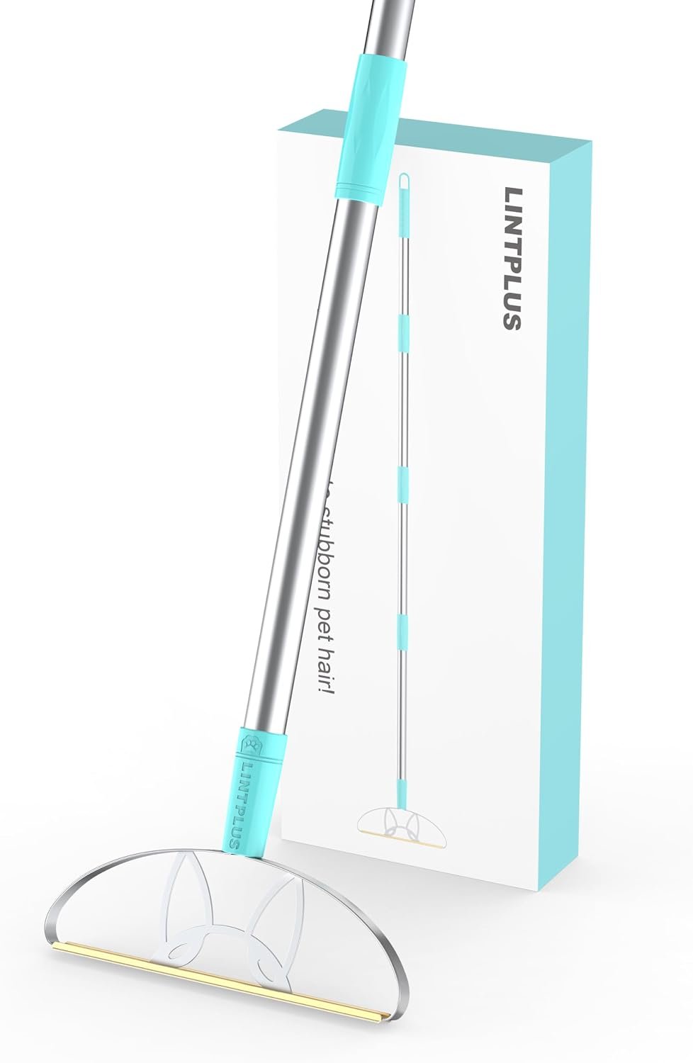 Heavy Duty Carpet Rake – 50″ Ultra-Long Pet Hair Remover Tool by LINTPLUS, Deep Cleans Carpets, Rugs & Furniture | Durable Home Cleaning Scraper