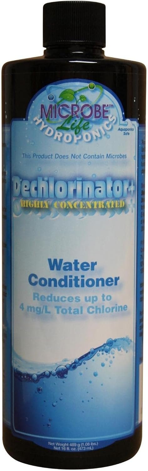 Microbe Life Hydroponics Premium Dechlorinator for Hydroponics Gardens, Chlorine and Chloramine Neutralizing Full-Function Water Conditioner for Fruits, Vegetables, and Herbs, 16 Ounces