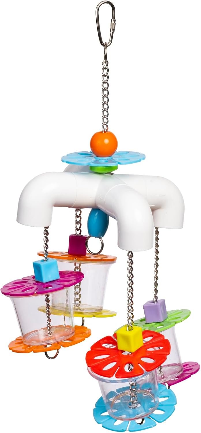 Prevue Pet Products Sink ‘n Seek Playfuls Forage & Engage Bird Toy – Cage Accessories for Small to Medium Birds, Ideal for Cockatiels, Conures, Parakeets, Budgies, Lovebirds, and African Greys