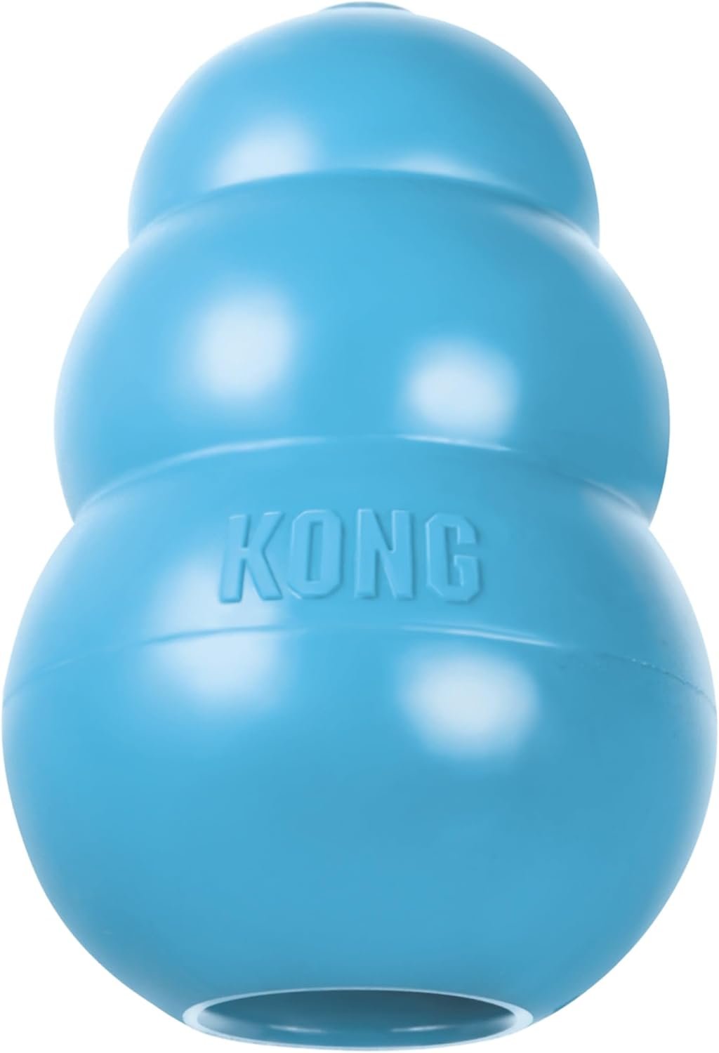 KONG Puppy, Natural Rubber Teething Chew Toy, for Small Puppies, Blue | Gentle Natural Teething Rubber Toy, Stuffable for Treats & Built for Chewing & Fetch with Growing Puppies