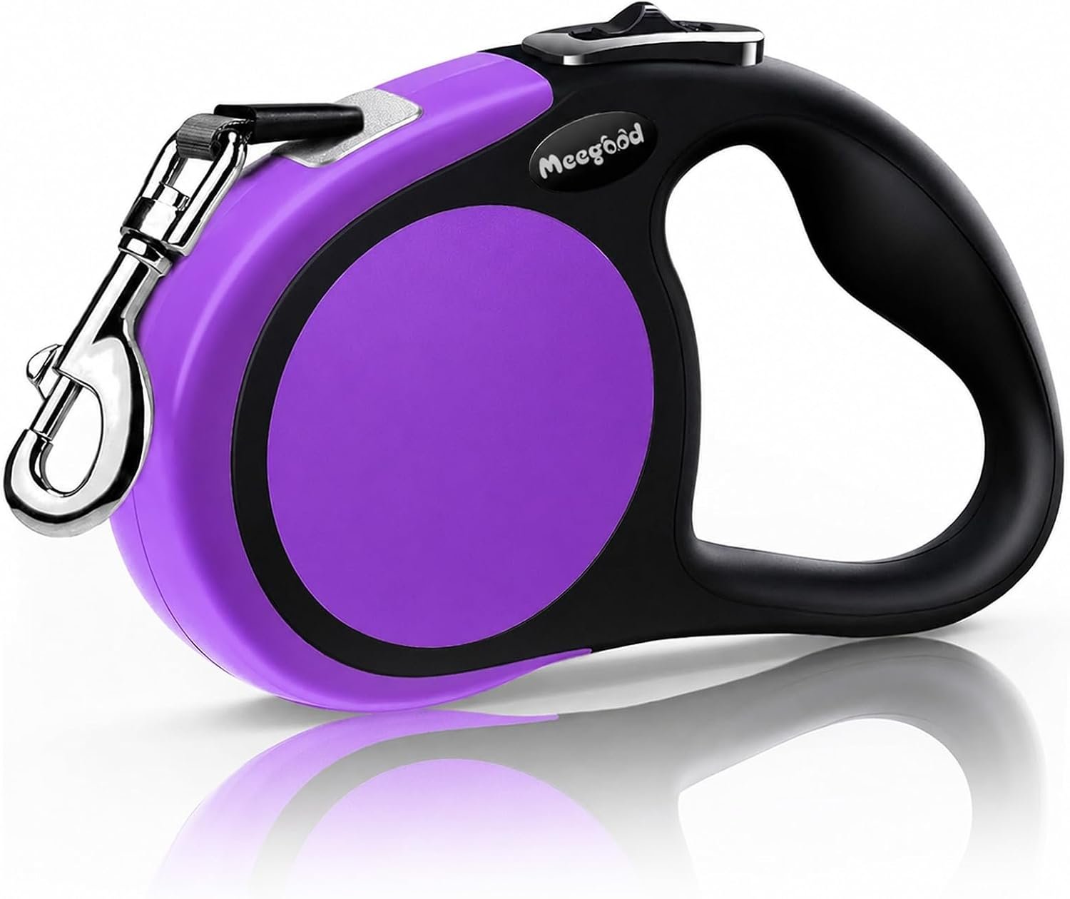 Heavy Duty Retractable Dog Leash-16ft Strong & Durable Walking Leash for S to L Dogs up to 45/115 lbs, Upgraded Lock System, Non Slip Grip, Tangle Free (Purple, Small/Medium)