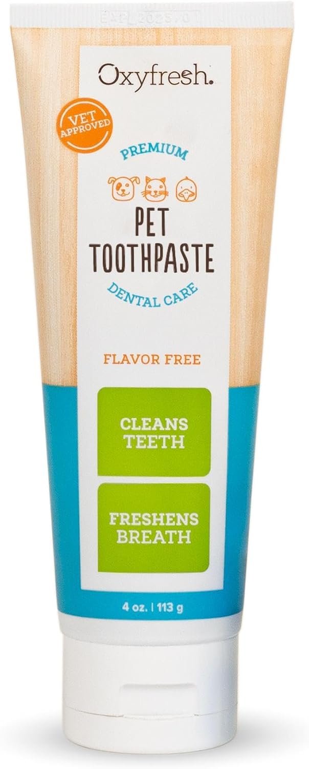 Oxyfresh Vets Professional Dog & Cat Dental Toothpaste Gel – Cleaner Teeth | Perfect Dog and Cat Teeth Cleaning Toothpaste Helps Remove Plaque & Tartar – Freshens Dog & Cat Bad Breath– Vet Formulated