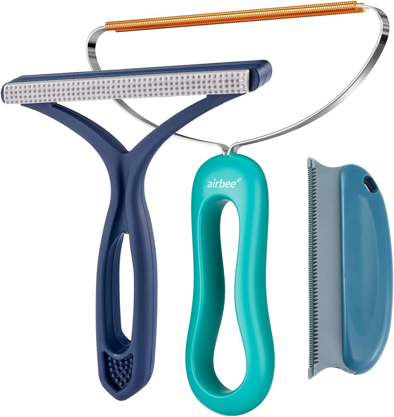 Pet Hair Remover 3-Pack, Reusable Dog & Cat Hair Removal Tools, Lint Shaver | Remove Stubborn Pet Hair, Multi-Fabric Safe, Fur & Lint Cleaner for Couch, Carpets, Cat Trees, Car Mats, Furniture, Pet Bed