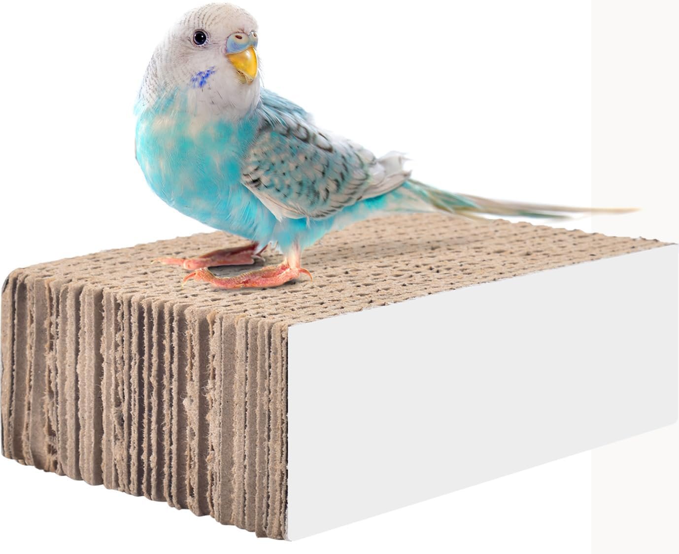 KATUMO Conure Toys, 4.7 Inch Cockatiel Foraging Shredder Chewing Toys Parakeet Perch Stand Bird Cage Assessory for Lovebird Parrotlet Small Birds