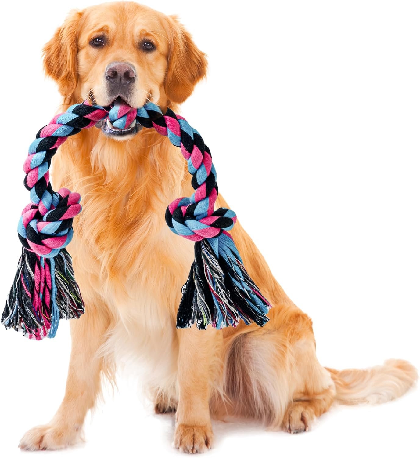 Dog Rope Toy for Large Dogs Heavy Duty Dog Chew Toys for Aggressive Chewers | Indestructible Dog Toys for Large Dogs, Durable Cotton Tug of War Dog Rope Toys for Medium to Large Breed Teeth Cleaning