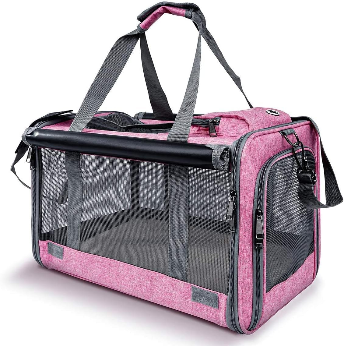 GAPZER Pet Carrier for Large and Medium Cat, Soft-Sided Pet Crate for Puppy | Dog Foldable Car Traveling Kennel Bag with Privacy Protection, Big Kitten Carrying Cage Ventilated Home Outdoor Vet Transport