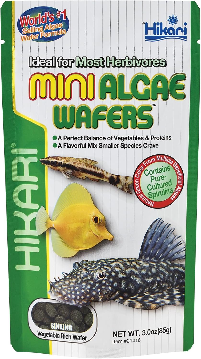 Hikari Tropical Mini Algae Wafers Fish Food, 3.0 oz (85g)