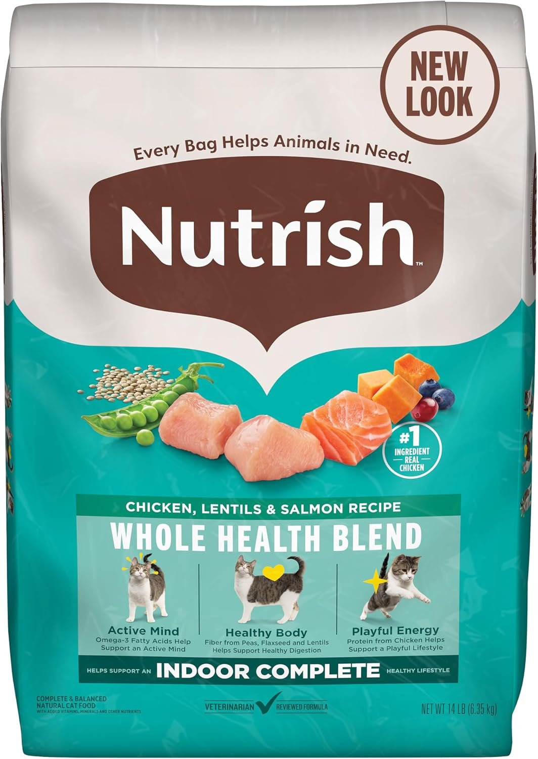 Nutrish Indoor Complete Dry Cat Food, 14 lb. Bag (Rachael Ray)