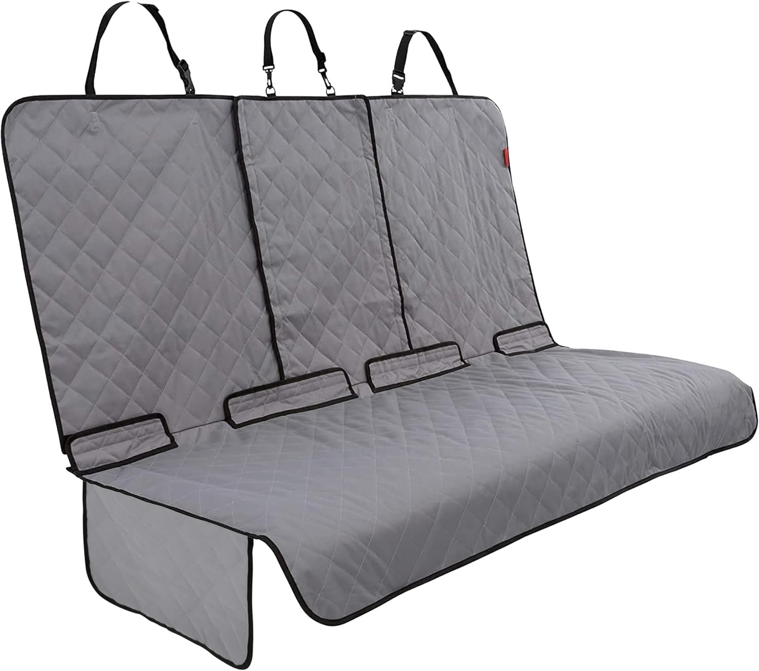 Lusso Gear Car Seat Cover & Protector for Dogs – Non-Slip Waterproof Seat Covers for Trucks & Cars – Universal Fit Dog Backseat Protector – Machine-Washable Pet Travel Accessories – Gray, Large
