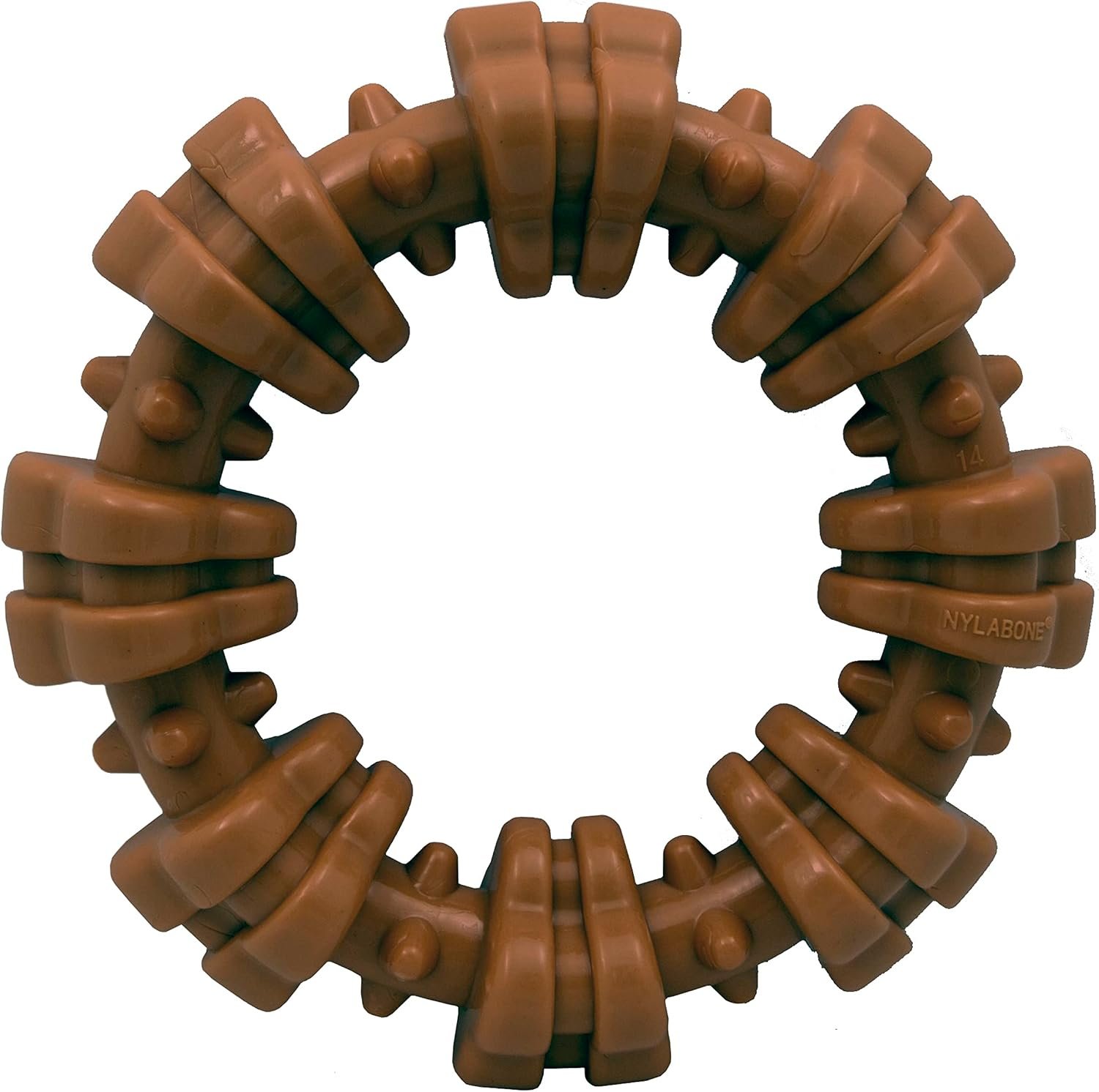 Nylabone Textured Ring Power Chew Toy for Small Dogs Up to 25 lbs | Durable dog toys for aggressive chewers, strong dog chew bones, flavor medley, textures help clean teeth