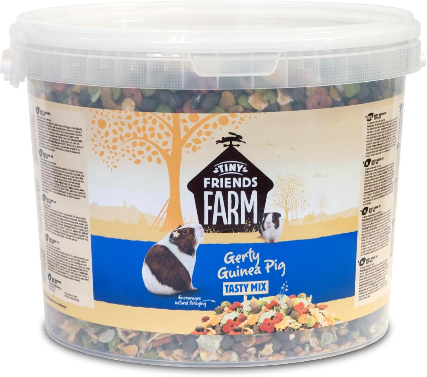 Tiny Friends Farm Gerty Guinea Pig Tasty Mix 10lbs Bucket