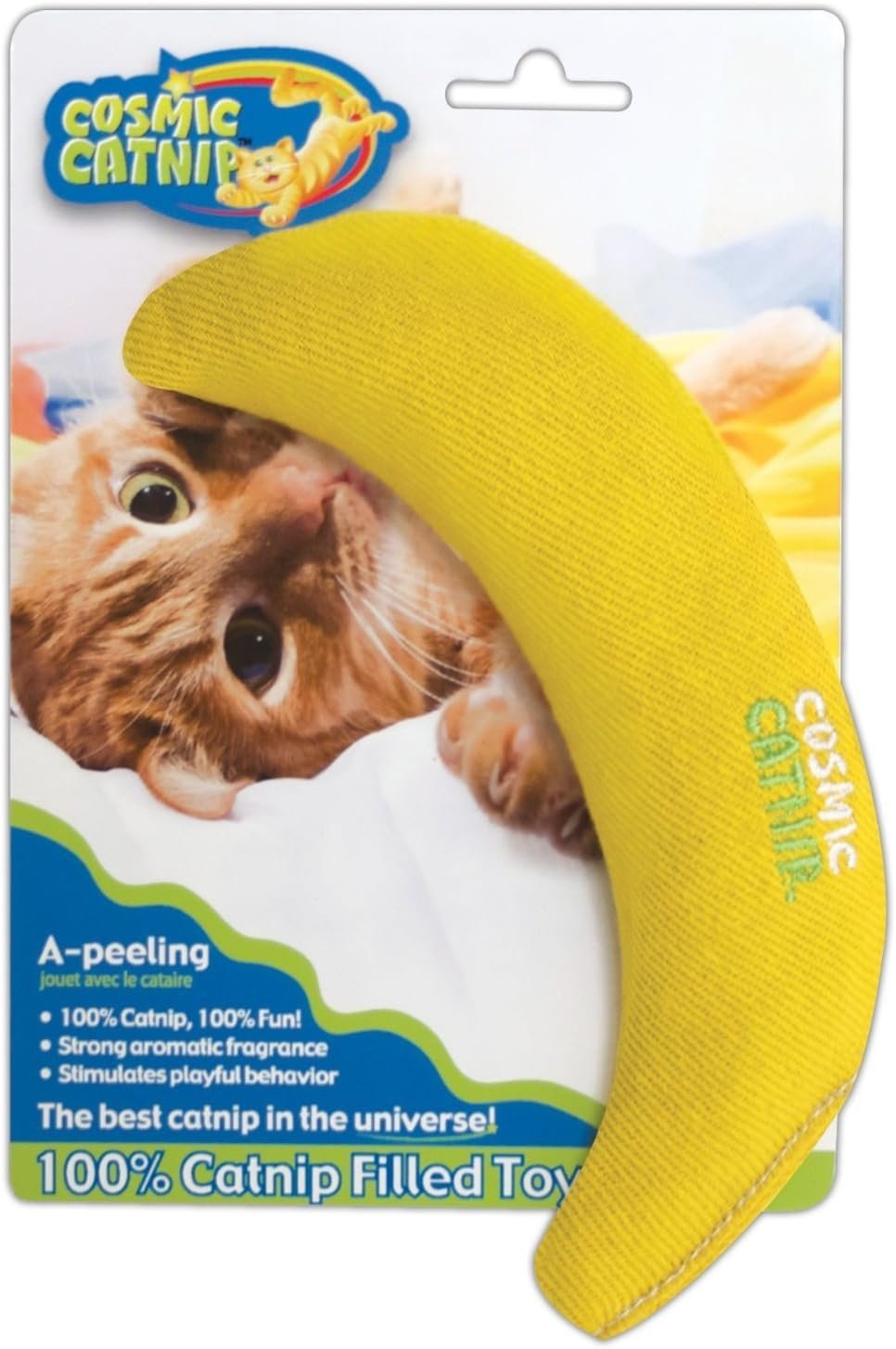 Cosmic OurPets 100-Percent North American Catnip Filled Cat Toy-Hot Stuff (Interactive Cat Toy, Toys for Indoor Cats, Catnip Toys) – A-PEELING