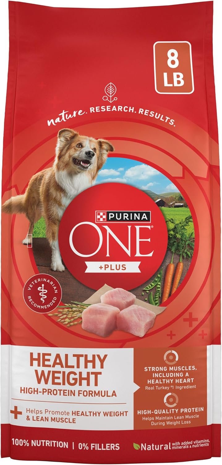 Purina ONE Plus Healthy Weight High-Protein Dog Food Dry Formula – 8 lb. Bag
