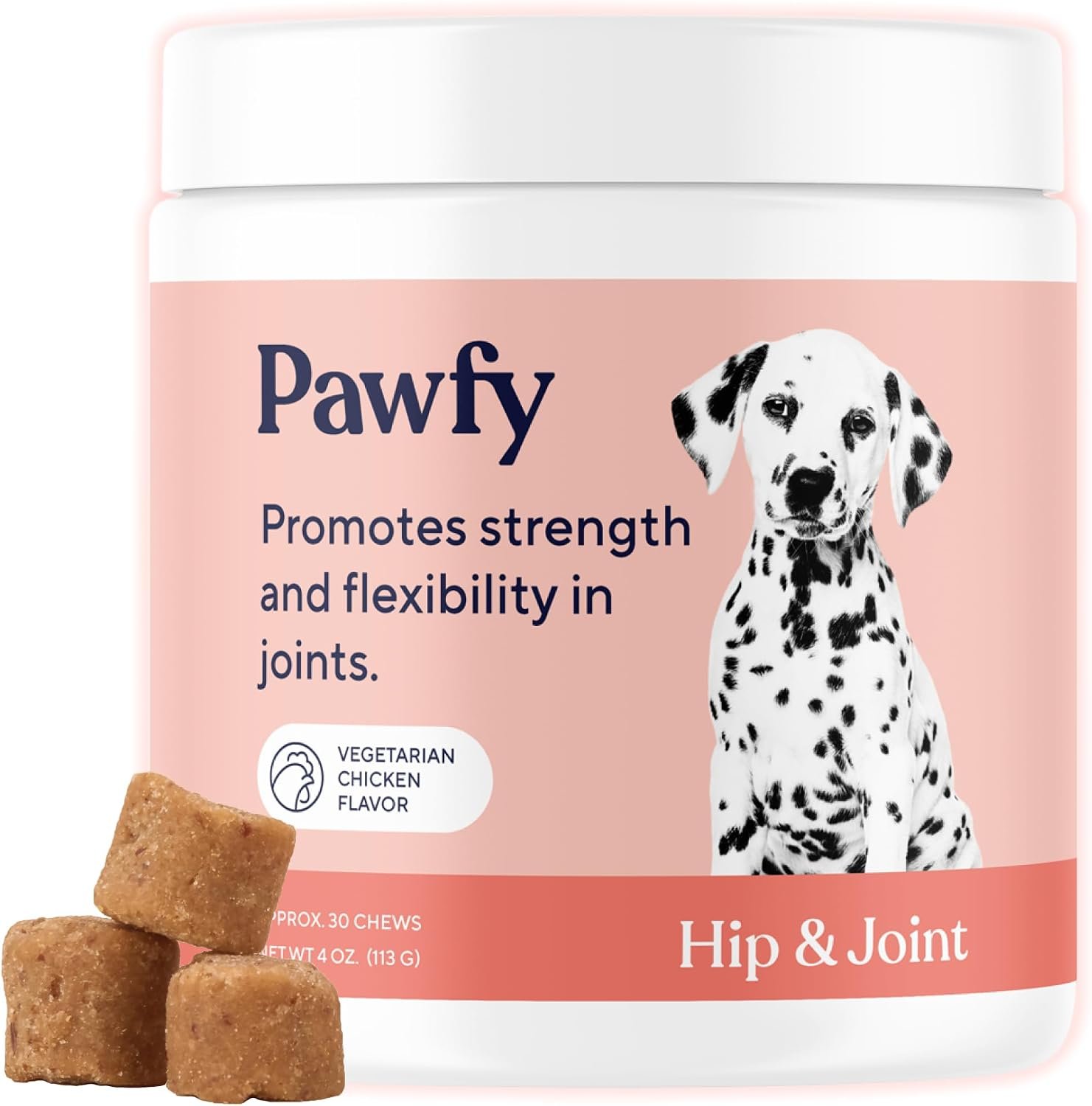 Pawfy Hip & Joint Supplement for Dogs with MSM & Vitamins | Glucosamine Chondroitin for Small, Medium & Large Breed – Supports Mobility & Bones | Glucosamine for Dogs with Omega 3-30 Chews