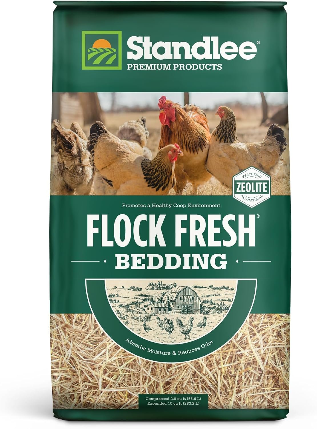 Standlee Hay Company Flock Fresh Premium Poultry Bedding, 2 Cubic feet