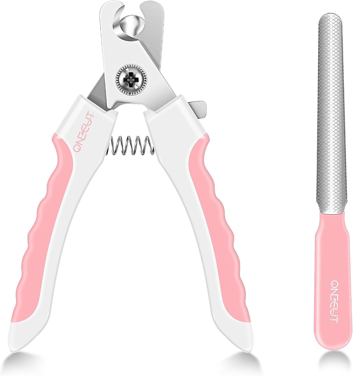 6″ Dog Nail Clippers for Small, Medium and Large Breed Professional Pet Nail Trimmers -Suitable for Cats, Rabbits and Guinea Pigs with Safety Guard to Avoid Over Cutting (Pink)