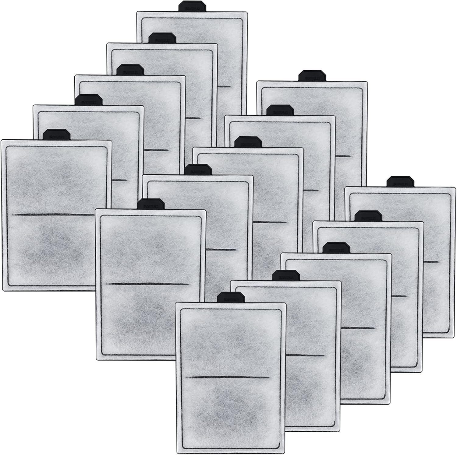 HiTauing 15 Packs PF-L Carbon Cartridges for PF20, PF30, PF40 and PF75 Power Filters
