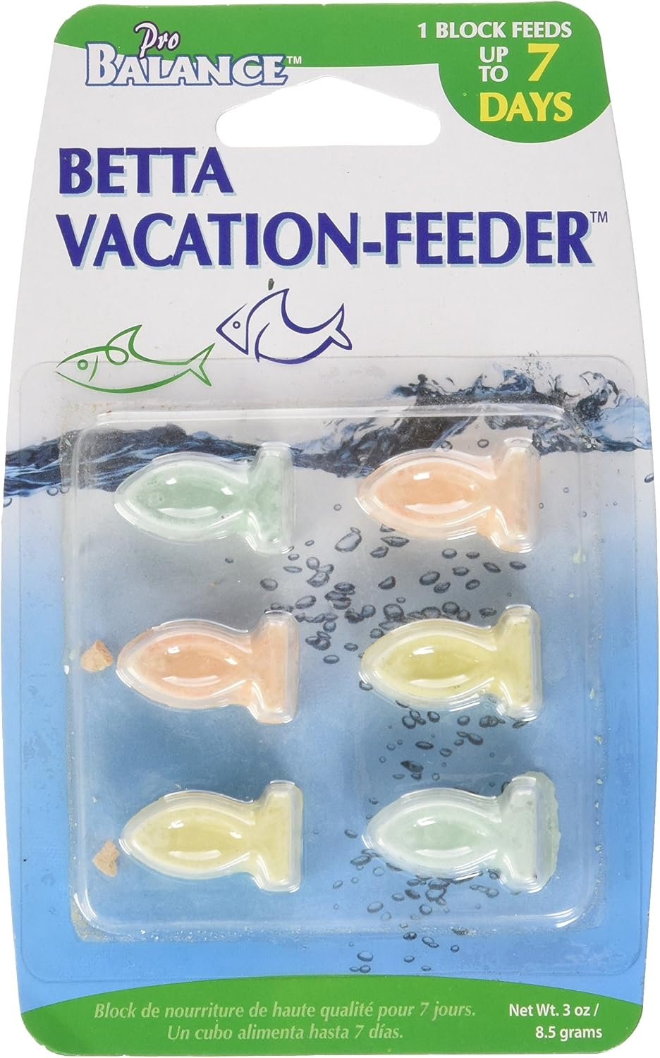 Penn Plax Pro Balance 7-Day Betta Blocks Fish Food, Each Block is 0.75″ Long x 0.5″ Wide x 0.25″ thic