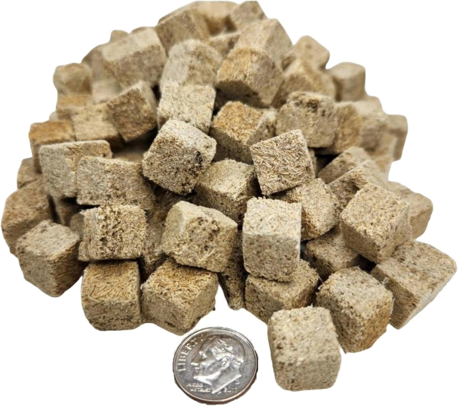 5oz Tubifex Worm Cubes, Freeze Dried Tubifex Floating Cubes for Cichlids, Marine Fish, Koi & Pond Fish, All Tropical Fish, Land & Aquatic Turtles 5.0oz Bag