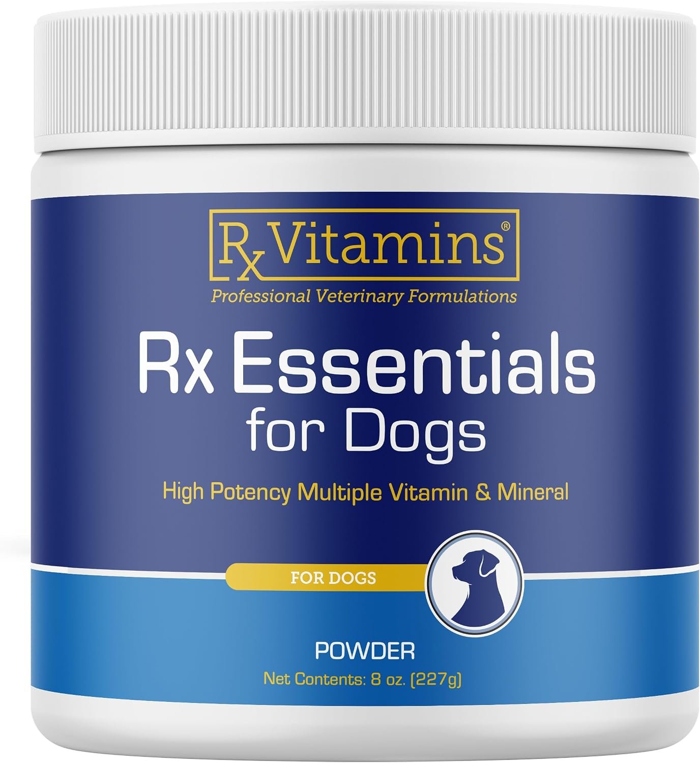 Rx Vitamins Essentials for Dogs – Daily Vitamins & Minerals – 8 oz | with Blue Spirulina, Kelp Powder, & Milk Thistle for Dogs – Complete Canine Vitamins and Essential Minerals Powder