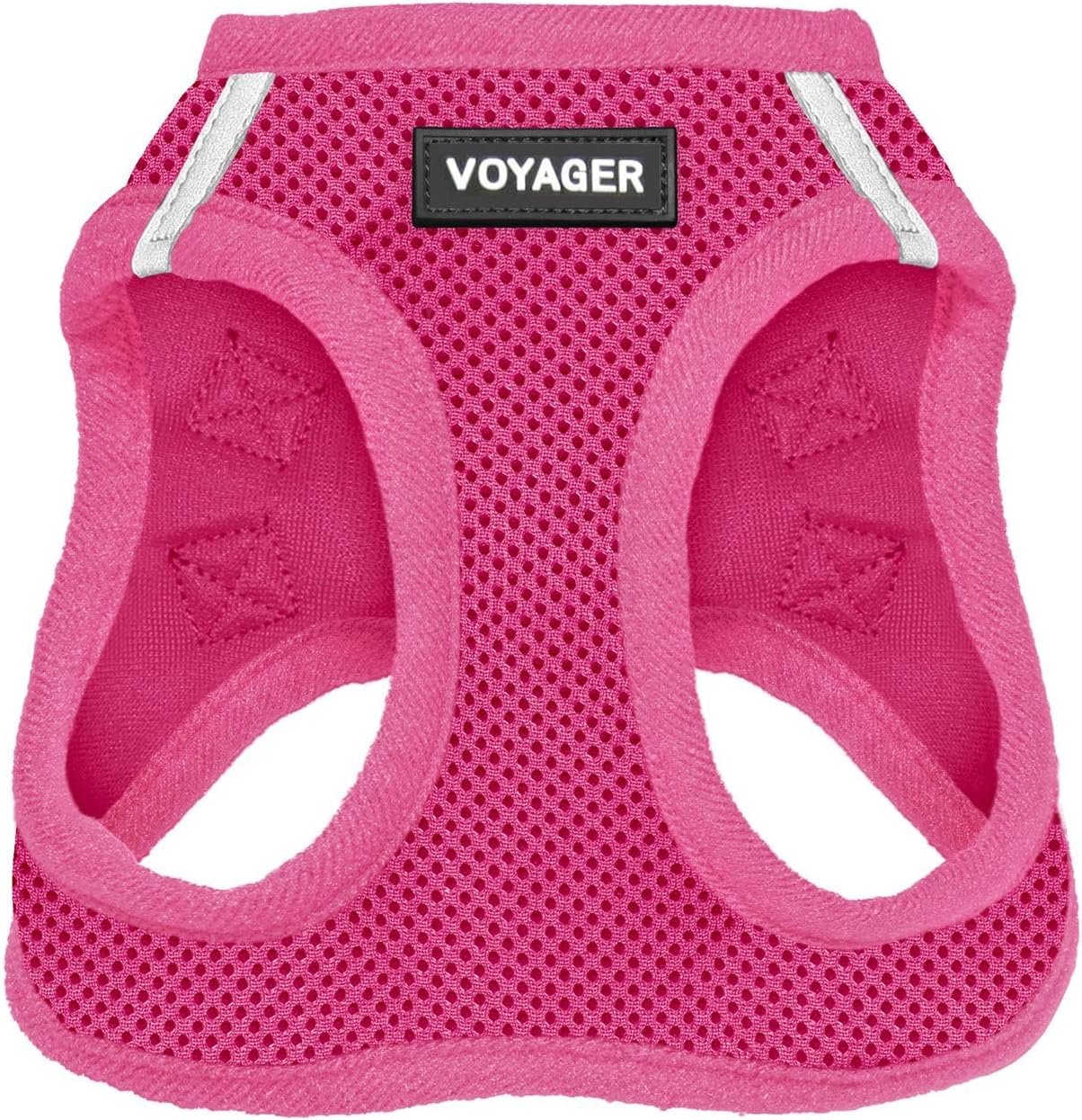 Voyager Step-in Air Dog Vest Harness – Fuchsia, Medium | 16 – 18″ in Chest, Reflective Bands, All Weather Breathable Air Mesh, Cats Compatible, Lightweight, Fast Drying