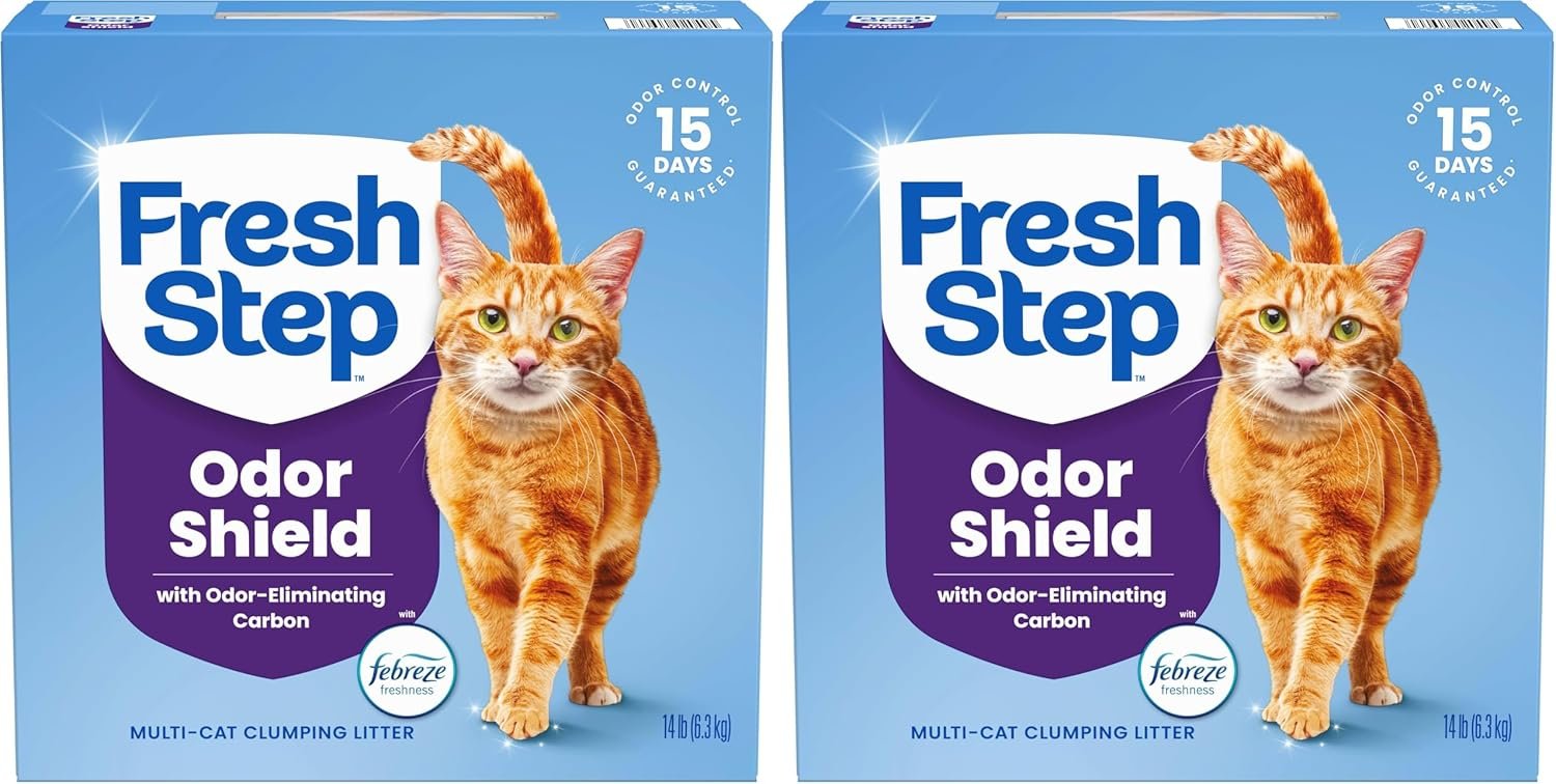 Fresh Step Clumping Cat Litter, Multi-Cat Odor Control, 14 lbs (Pack of 2)