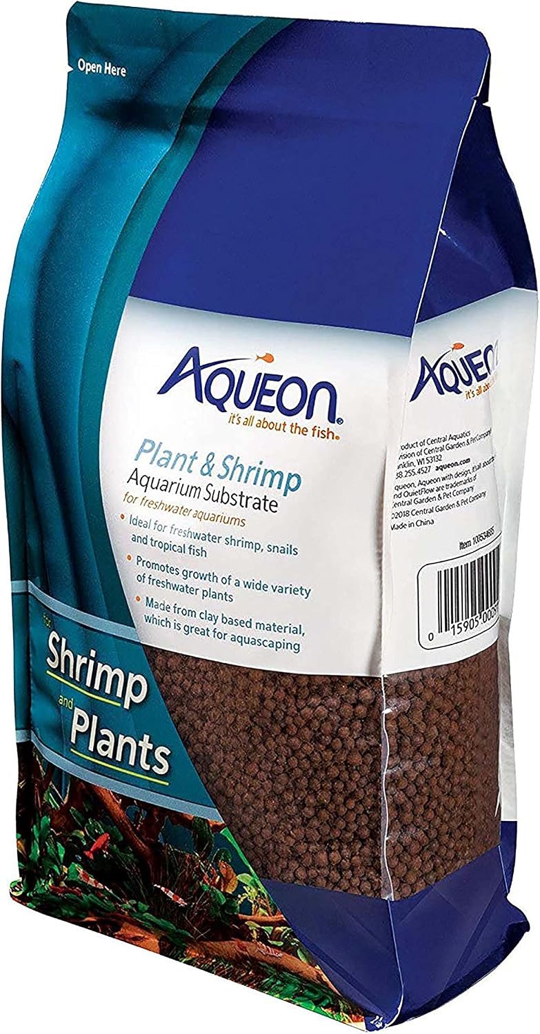 Aqueon Plant and Shrimp Aquarium Substrate, Aqua Soil for Fish Tanks, 5 Pounds | Aqua Soil for Fish Tanks, Aquarium Substrate for Live Plants