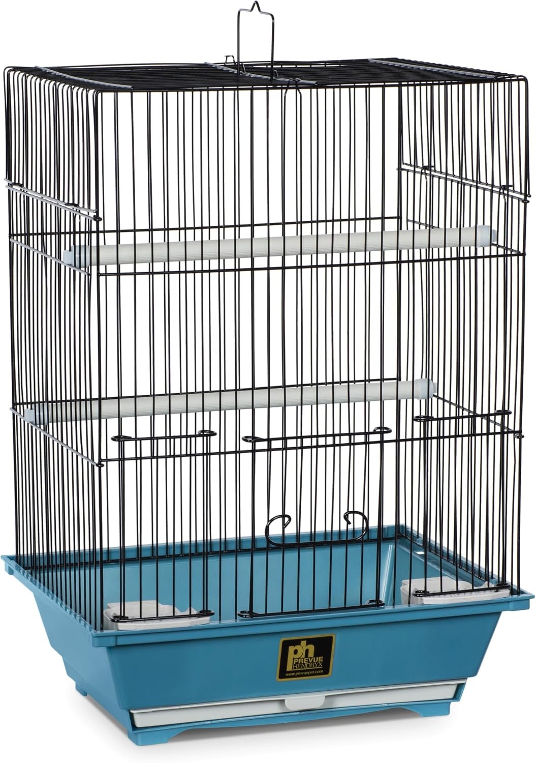 Prevue Pet Products Small Bird Cage – Blue and Black | Ideal for Finches, Canaries, Songbirds, & Small Parakeets, Lightweight Indoor Enclosure