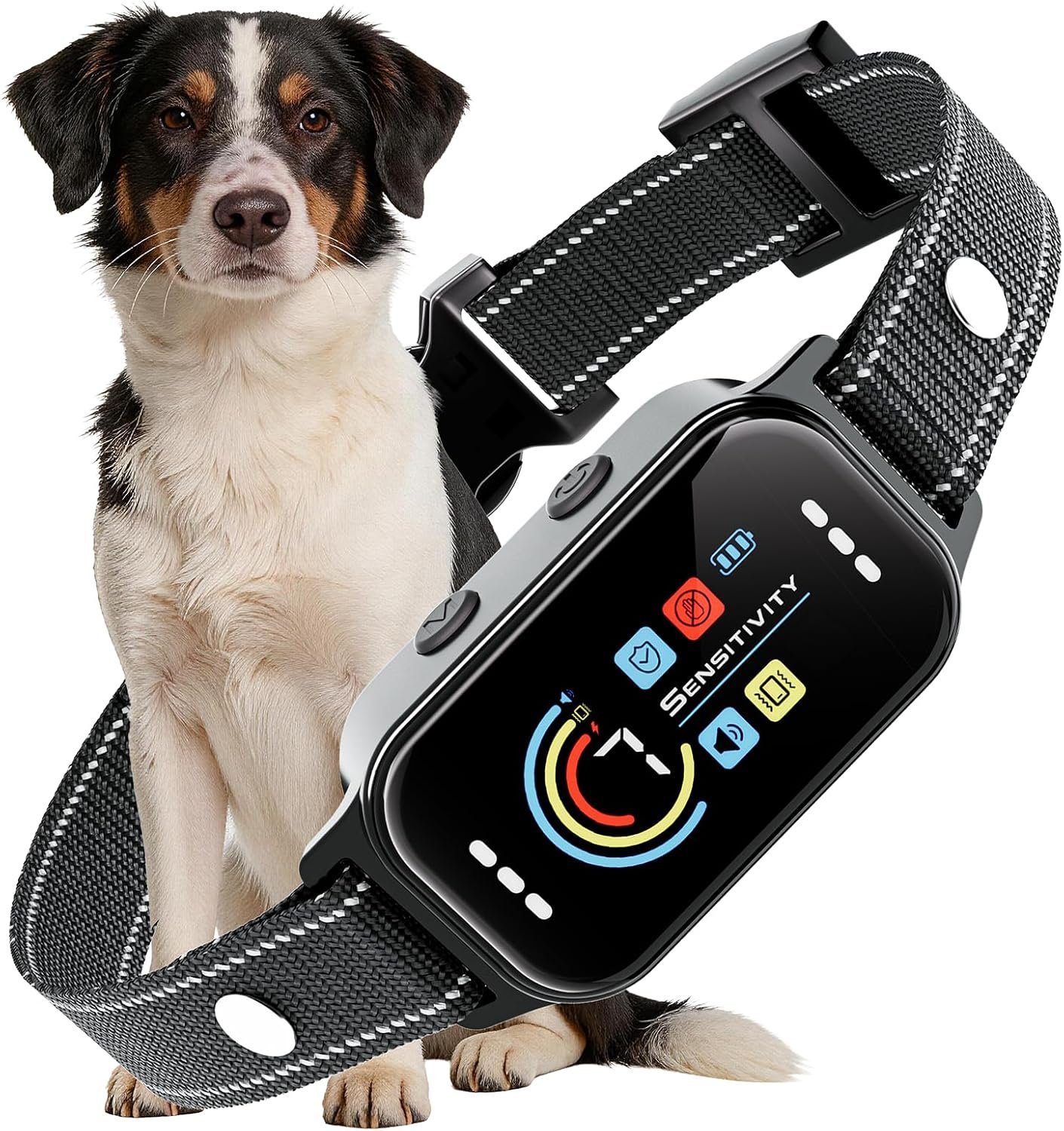 Dog Bark Collar, Auto Anti Barking Collar for Large Medium Small Dogs 11-120lbs, 7 Sensitivity Levels, 5 Safe Training Modes, Humane Bark Training Collar