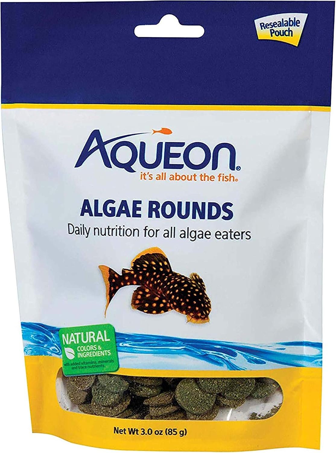 Aqueon Algae Rounds, Fish Food 3 Ounces