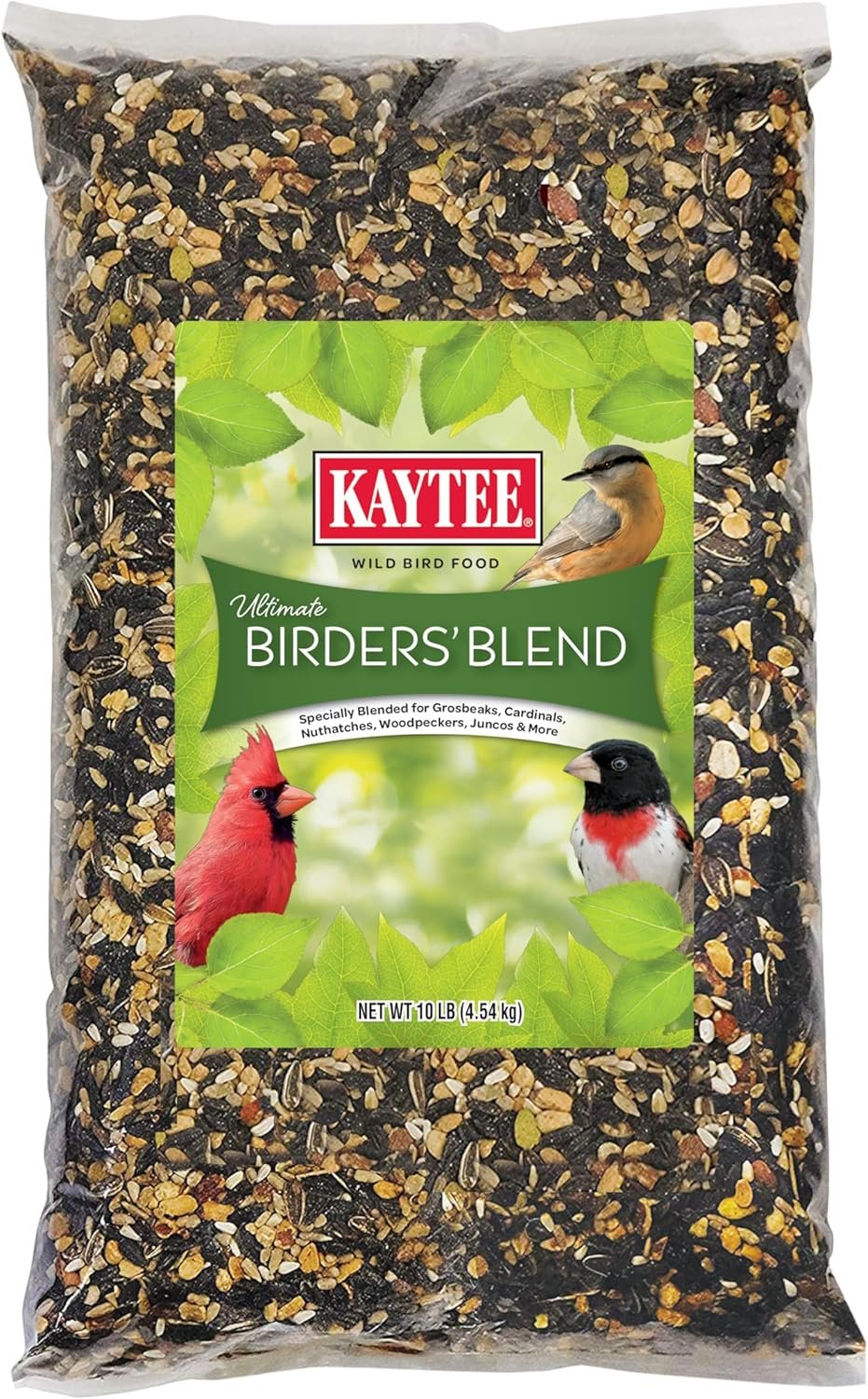 Kaytee Ultimate Birder’s Blend Food, Wild Bird Seed for Outside Feeders, Grosbeaks, Cardinals, Nuthatches, Woodpeckers & More, 10 Pounds