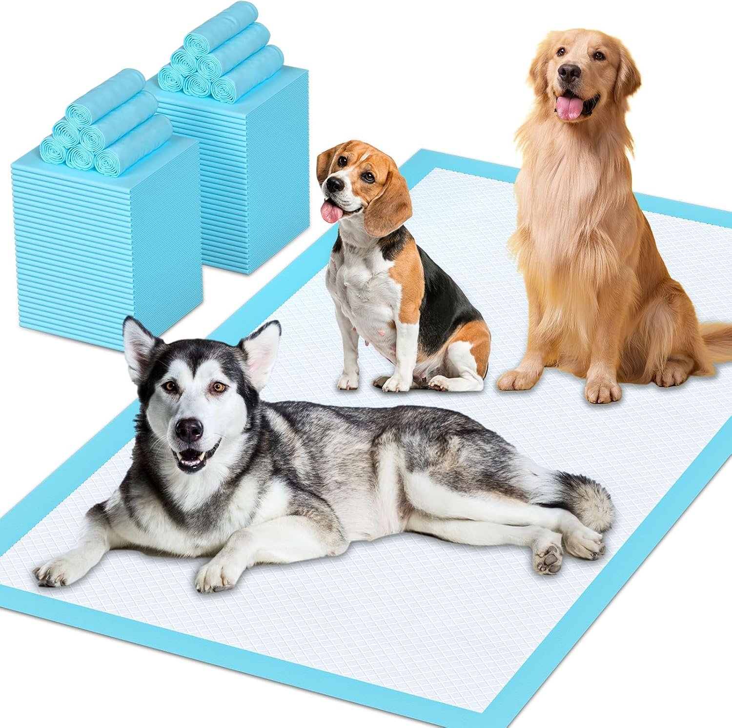 Puppy Pads Extra Large for Dogs 31″x47″ 40 Count, Leak-Proof & Super Absorbent Dog Pee Pads, Thicken Disposable Potty Pads Puppy Training Pads for Cats Rabbits