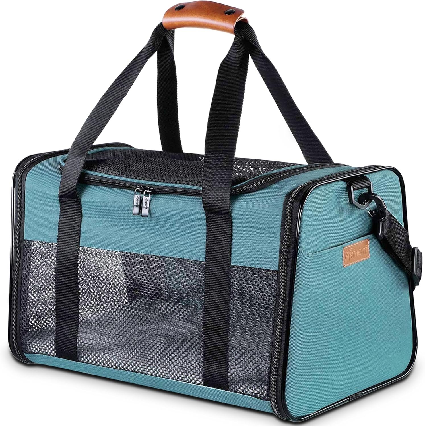 Cat Carrier – Portable Foldable Dog Pet Carrier, Soft-Sided Pet Bag up to 15 Lbs, Airline Approved Travel Puppy Carrier