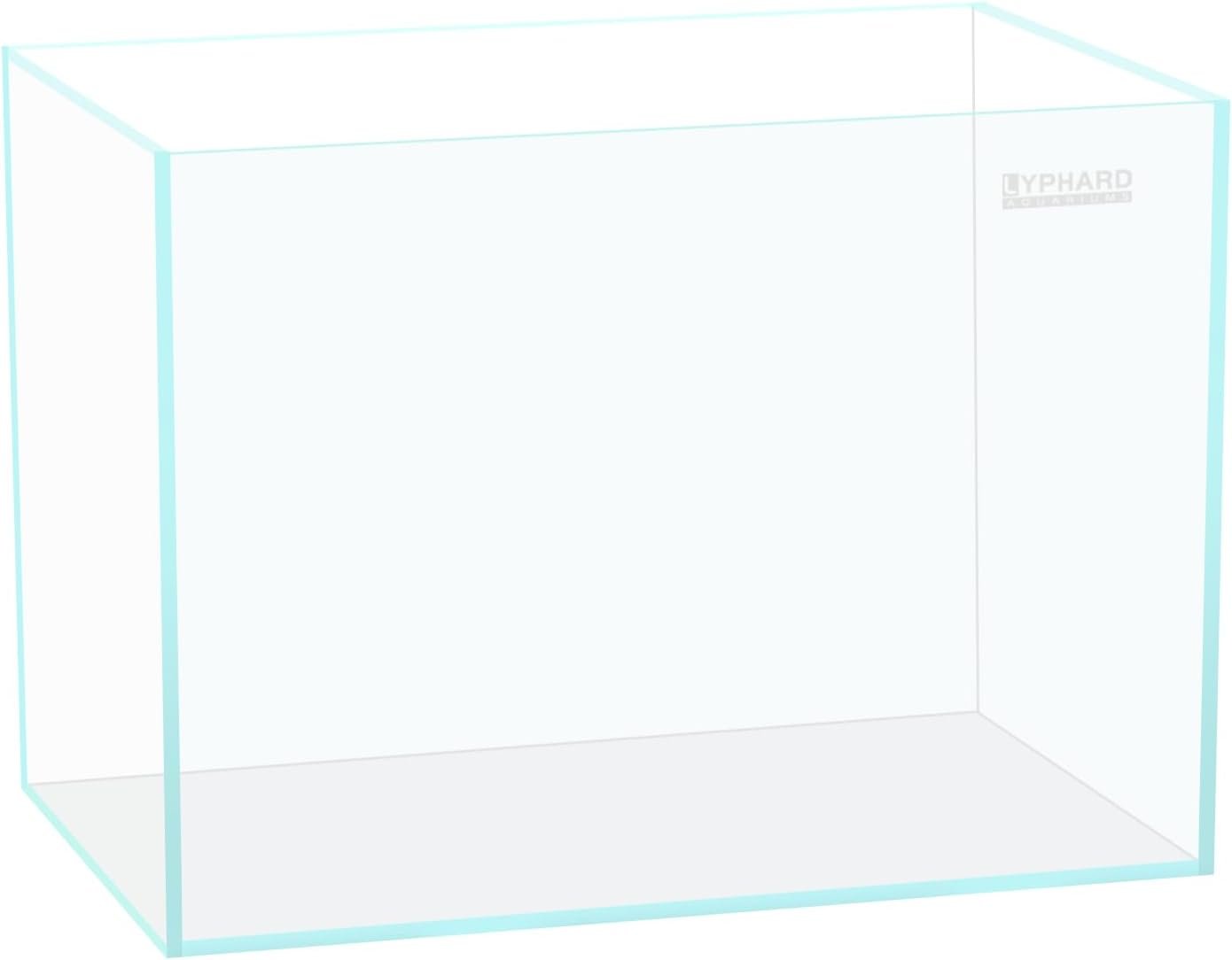 3.5 Gallon Rimless Aquarium, Ultra Clear Low Iron Nano Fish Tank for Betta Shrimp, L15×W5.5×H9.8 Glass Thickness 5mm with EVA Foam Leveling Mat