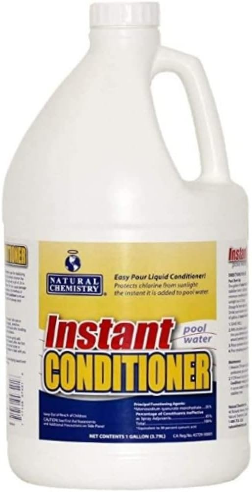 Natural Chemistry Instant Pool Water Conditioner, 1 Gallon, Single Pack | Protects Chlorine from Sunlight, Instantly-Dissolving and Easy to Use