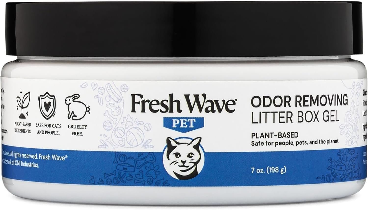 Fresh Wave Litter Box Gel, 7 oz – Cat Odor Eliminator for Home | Plant-based formula, No perfume or harsh chemicals, Place within 3 ft of litter box, Lasts 15-30 days, Safe for pets
