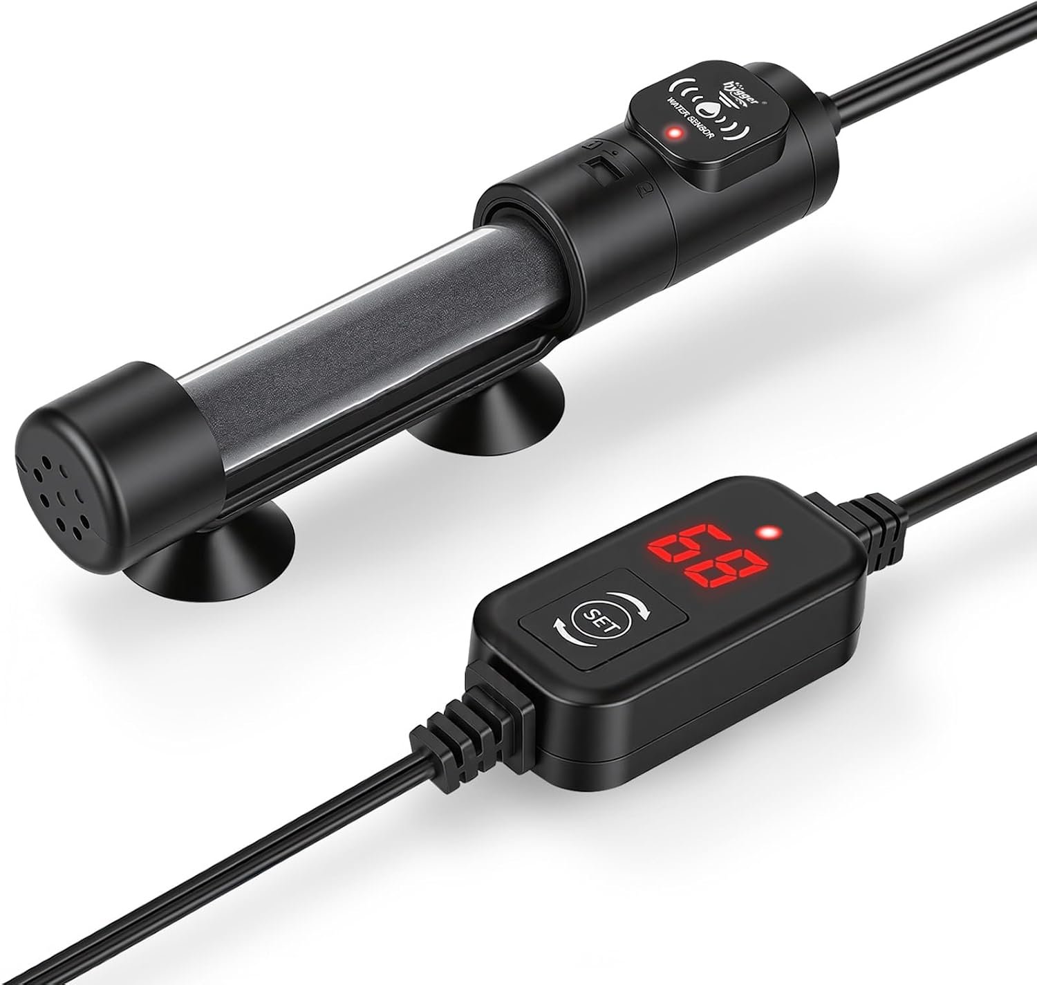 hygger 150W Submersible Aquarium Heater with Digital Temperature Controller, Mini Fish Tank Heater for 20–30 Gallon Tanks, Overheat & Out-of-Water Protection, Freshwater & Saltwater
