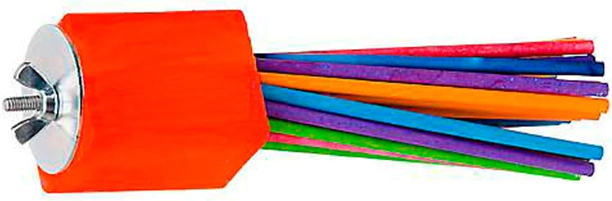 Super Bird Creations – SB301 Chewable Paper Party Bird Toy with Colorful Lollipop Sticks – Ringnecks Medium Conures Parrot – Chew Enthusiasts – Enriching Bird Toys for Medium to Large Birds – 1-Pack
