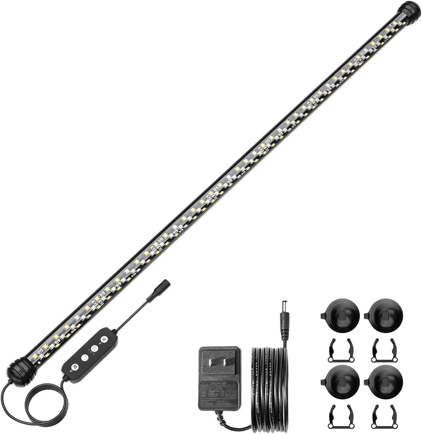 SEAOURA Submersible Led Aquarium Light for Fish Tank with Timer, 27 Inch | Waterproof Fish Tank Light for Plants, Auto On/Off, 3 Lighting Modes-Full Spectrum, Daylight, Moonlight, 10 Brightness, 14W