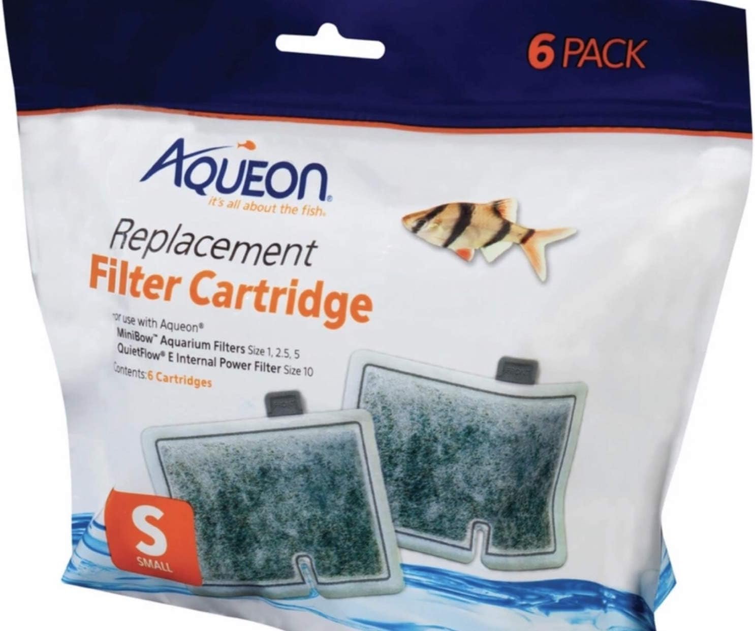 Aqueon Filter Cartridge Small/6 Pk – Aquarium Filter Cartridge – 6 Count
