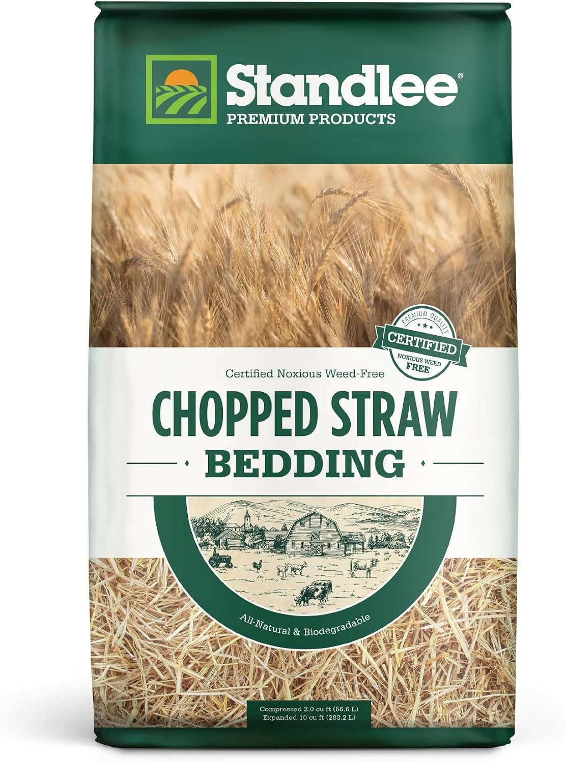 Standlee Hay Company Wheat or Barley Chopped Straw for Animal Bedding