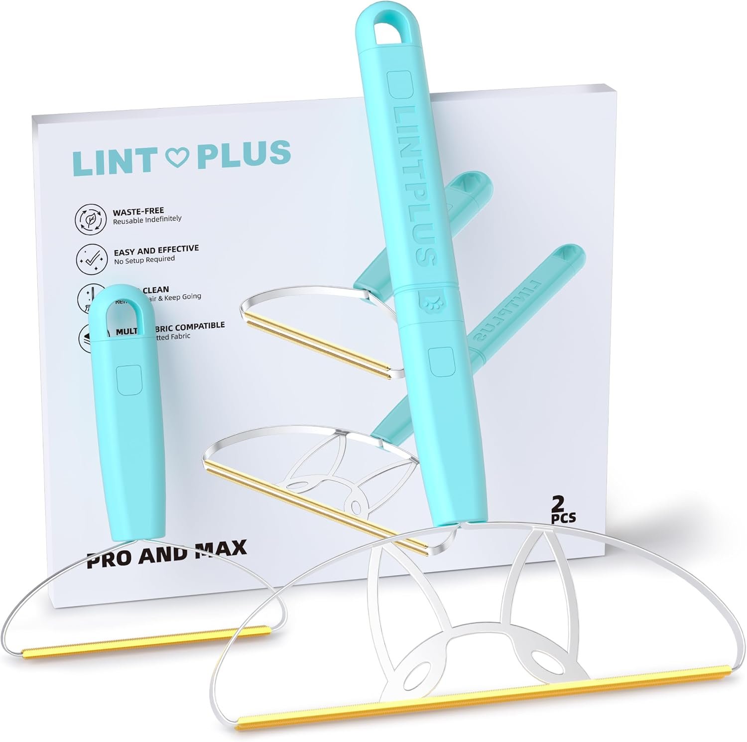 Flex MAX & Pro Pet Hair Remover Kit By LINTPLUS – Dog & Cat Hair Removal Tool for Furniture, Carpets, Rugs & Couches – Easy to Use, Reusable Carpet Scraper for Pet Hair